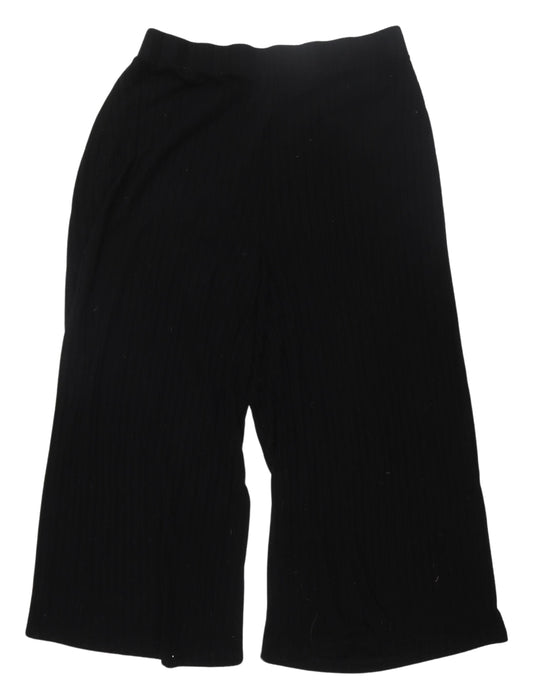 Loungewear Women's Black Trousers Wide-Leg 20