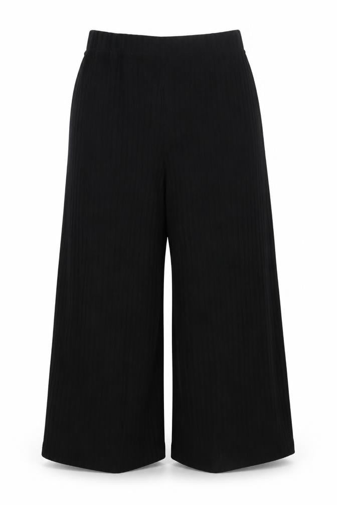 Loungewear Women's Black Trousers Wide-Leg 20