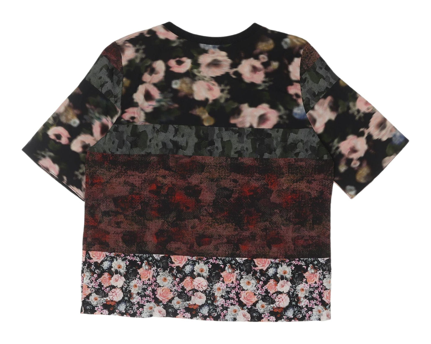 Topshop Multicoloured Floral Women's T-Shirt, Size 6, Spring