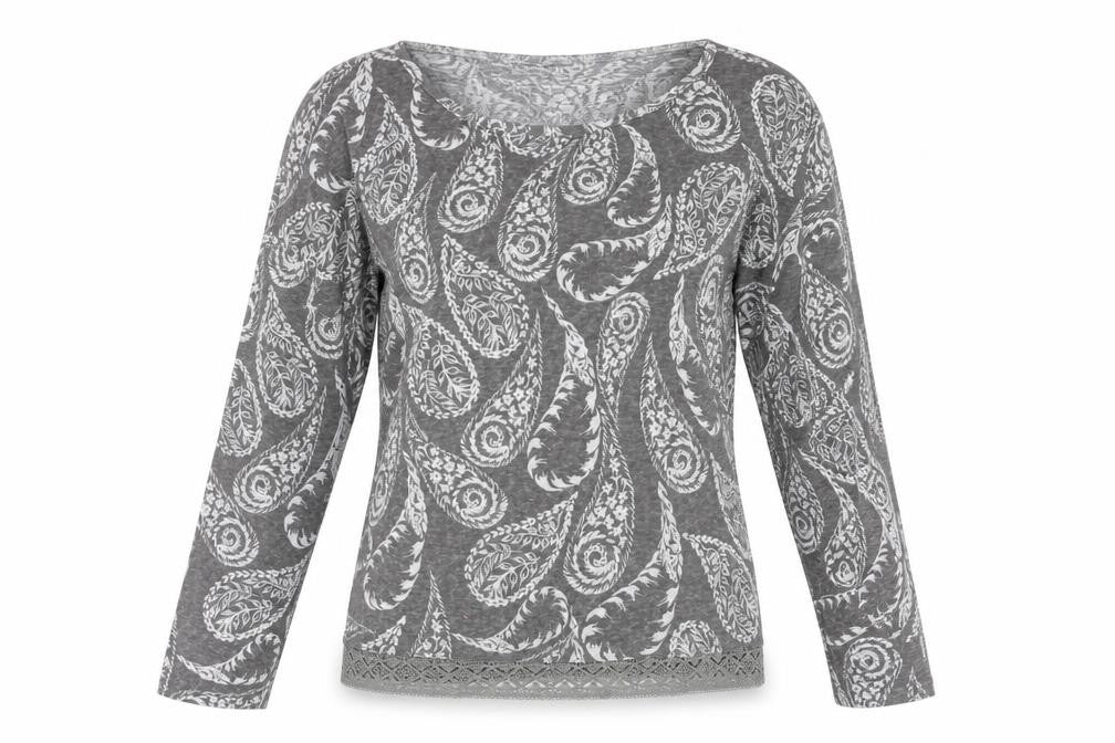 Next Women's Grey Paisley Pullover Jumper Size 8