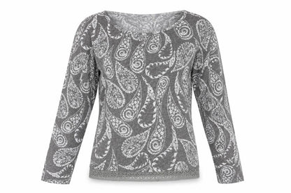 Next Women's Grey Paisley Pullover Jumper Size 8