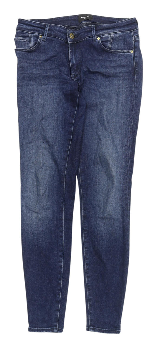 Vero Moda Women's Blue Skinny Jeans, Size UK 4, Stretch Denim
