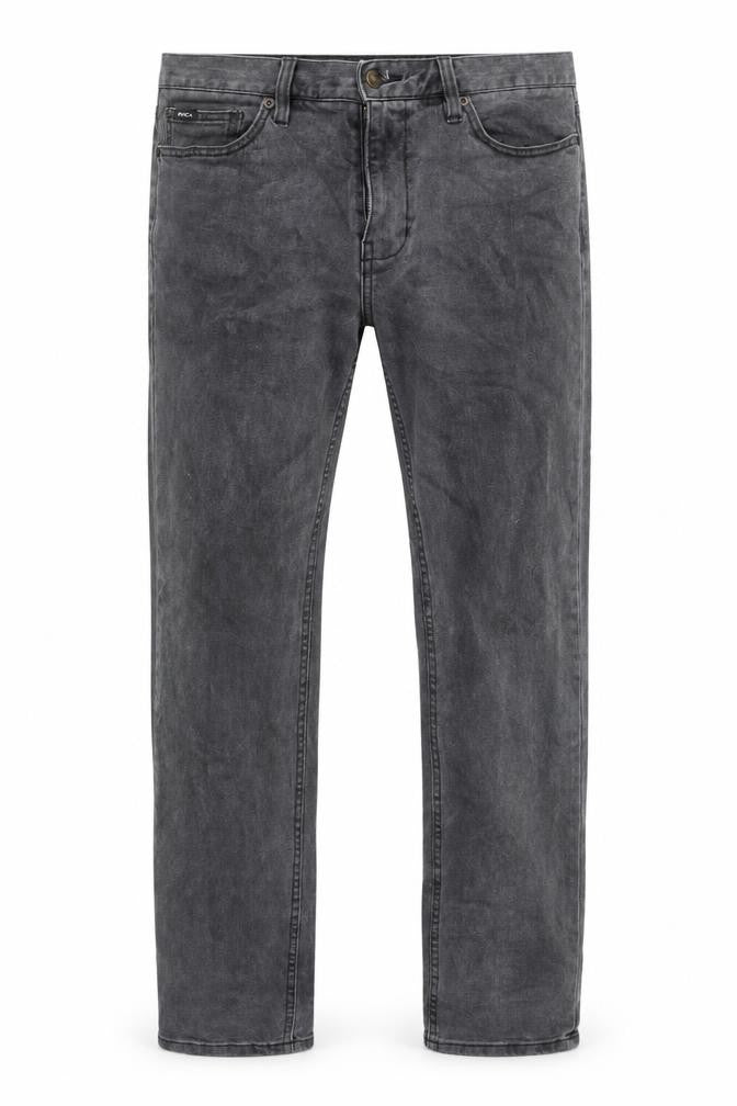 RVCA Men’s Grey Straight Jeans - Size 10, Charcoal Wash