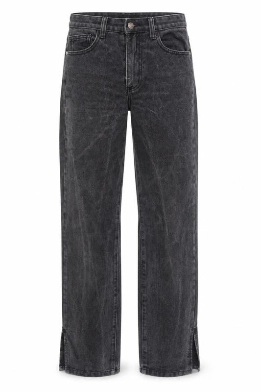 Momokrom Women's Black Straight Jeans, Size 8