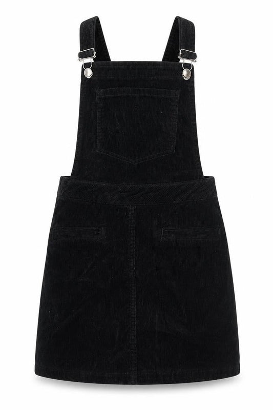 Divided Women's Black Corduroy Pinafore Dress