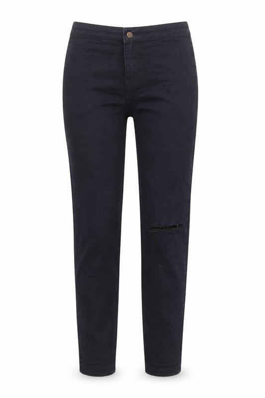 New Look Women's Black Skinny Jeans - Size S, Distressed Tall