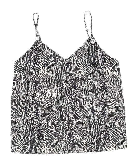Topshop Women's Black & White Camisole Tank UK 8