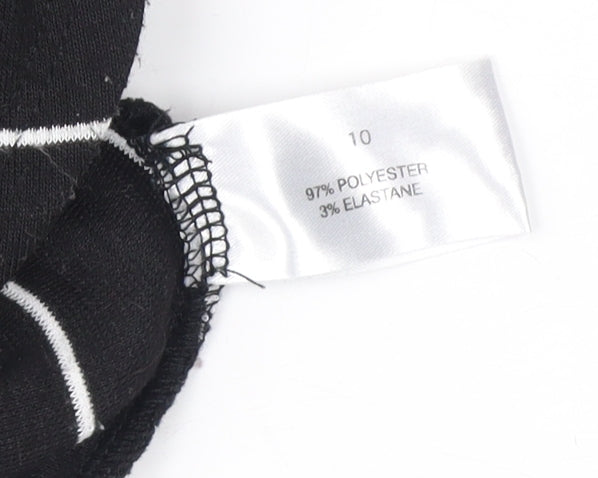 Therapy Black Striped Shift Dress Women Size 10