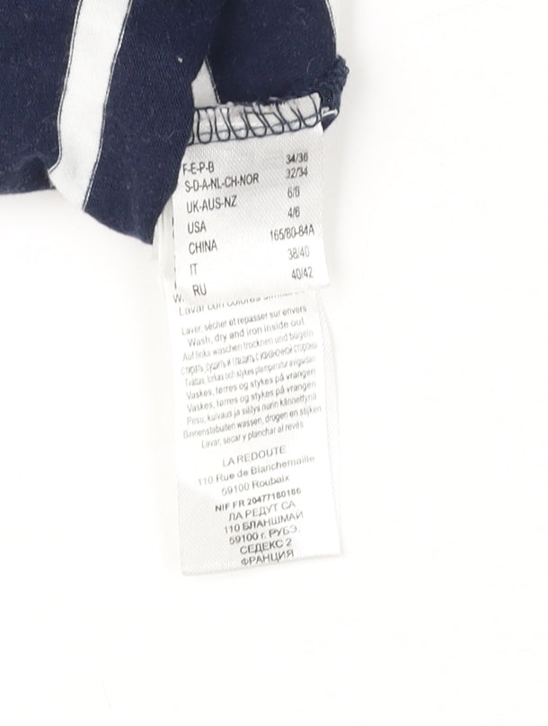 La Redoute Women’s Blue Striped Wrap Dress, Size 6