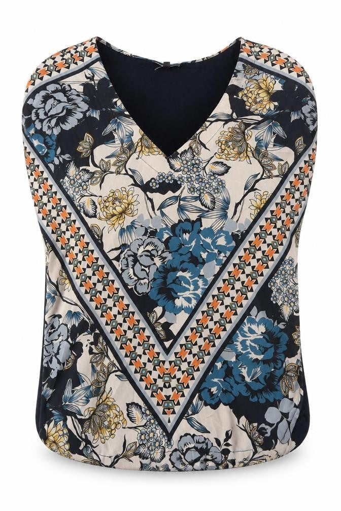 Warehouse Women's Multicoloured Floral V-Neck Blouse
