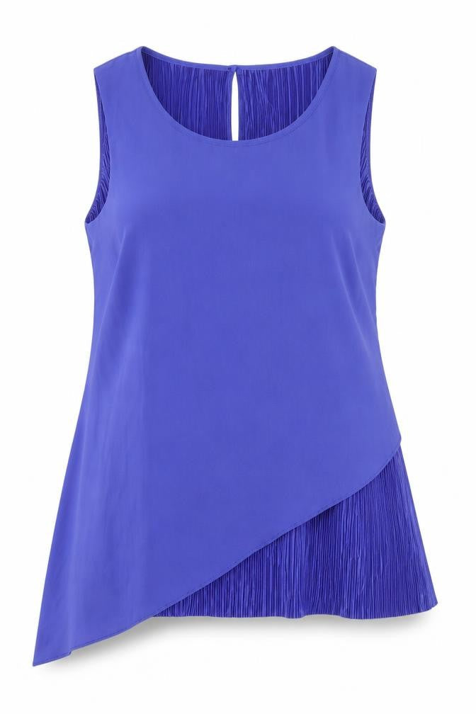 Bonmarché Women's Blue Asymmetric Tunic Blouse Size 12