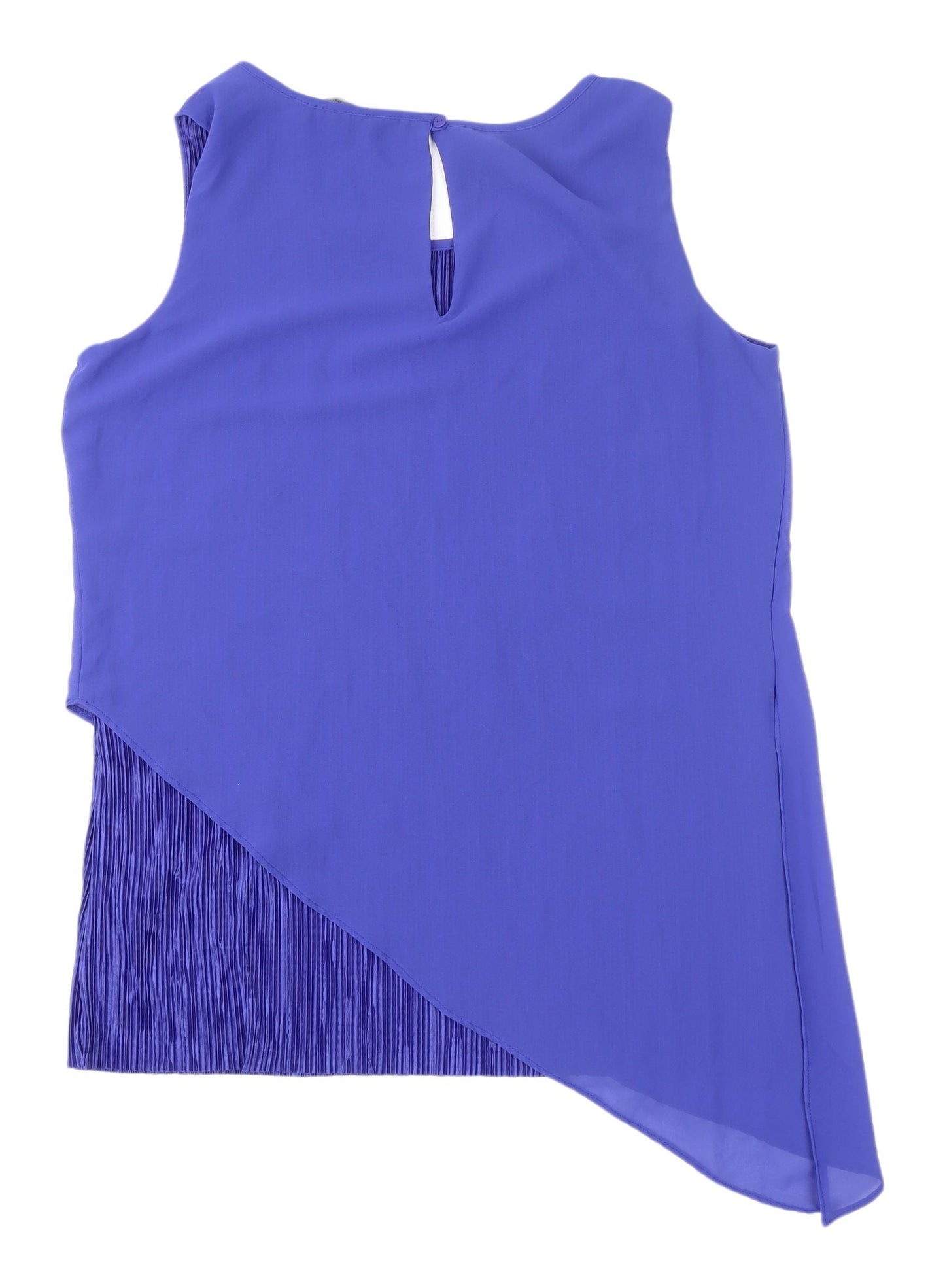 Bonmarché Women's Blue Asymmetric Tunic Blouse Size 12