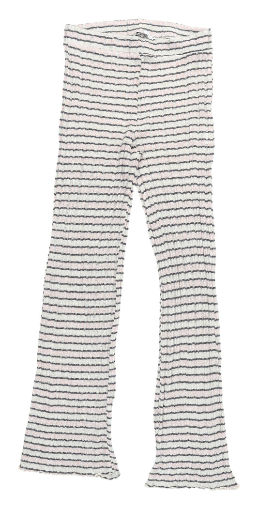 Zara Women's Multicoloured Striped Trousers M