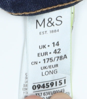 Marks & Spencer Women's Blue Skinny Jeans Size 14
