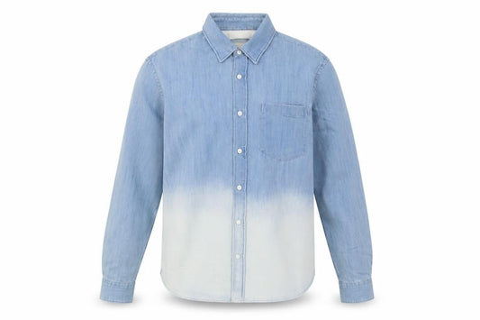 French Connection Men's Blue Colourblock Shirt S
