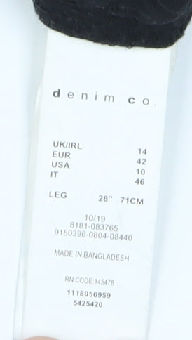 Denim Co Women's Black Skinny Jeans Size 14