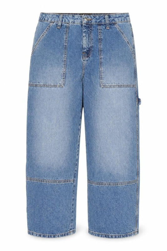 ASOS Blue Denim Cargo Jeans - Relaxed Fit, Size 30