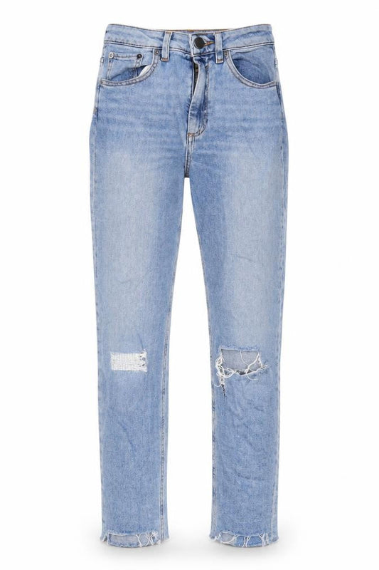 ASOS Women's Blue Boyfriend Jeans, Size 26, Distressed Style