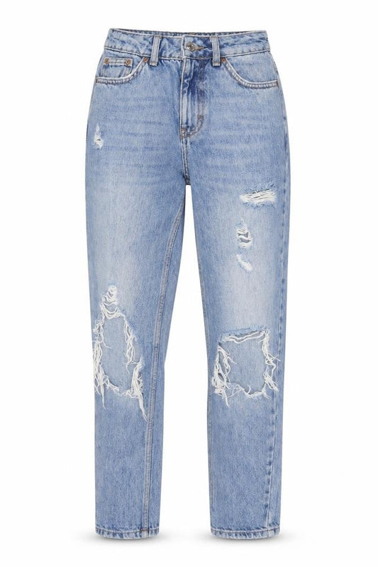 Women's Blue Boyfriend Distressed Jeans Size W25