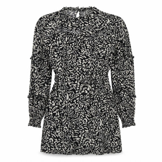 Very Women's Black Animal Print Shift Dress in Size 10
