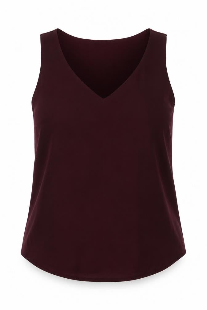 Oasis Women's Purple Sleeveless V-Neck Tank
