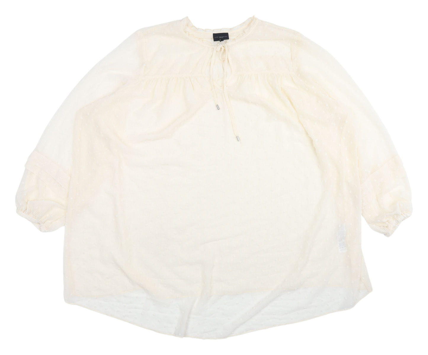 Live Unlimited London Ivory Plus Tunic Blouse - 26/28