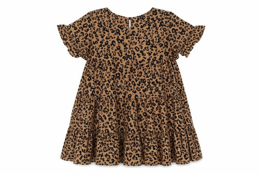 Cameo Rose Brown Animal Print Trapeze Dress M