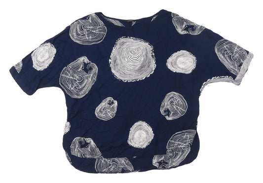 Roman Women's Blue Geometric Blouse, Size 16, Viscose