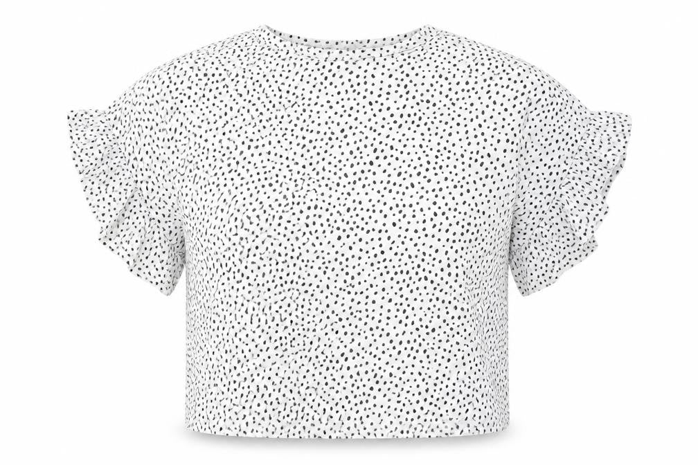 New Look Women's White Polka Dot Blouse Size 8 Basic