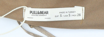 Pull&Bear Women's Beige Halter Blouse, Size S, Basic Style
