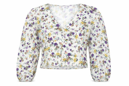 Zara Women's Multicoloured Floral Blouse M