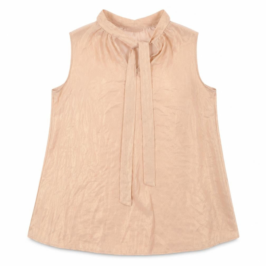 Dare to Bare Beige Women's High Neck Camisole Blouse