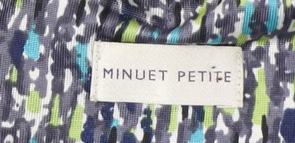 Close-up detail of Minuet Petite Multicoloured Blouse, UK, size 8, Geometric Pattern