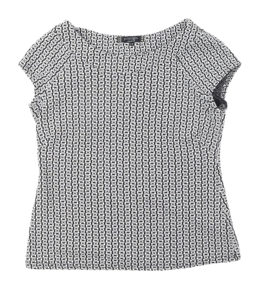 Principles Women's Black Geometric Blouse Size 14