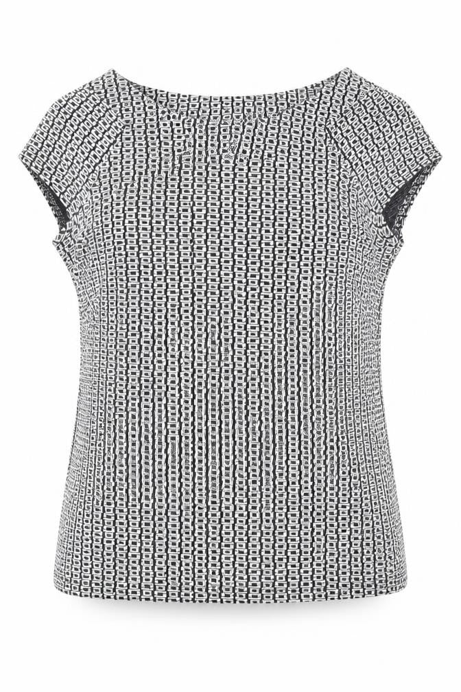 Principles Women's Black Geometric Blouse Size 14