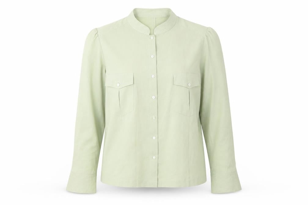 Country Casuals Women's Green Collared Blouse Size 14