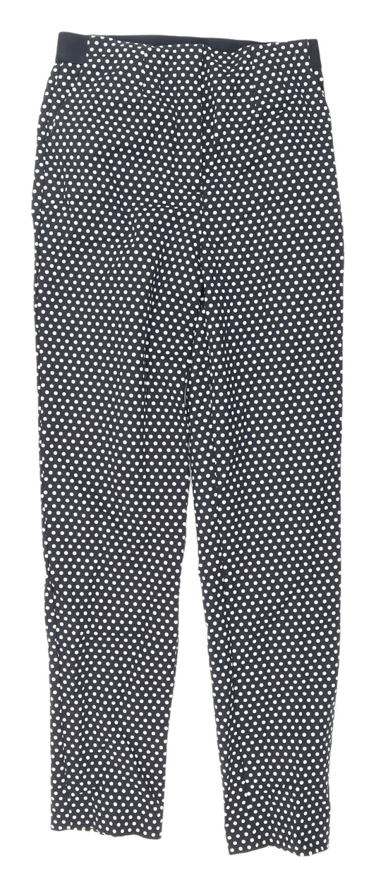 Marks and Spencer Black Polka Dot Women's Trousers Size 10