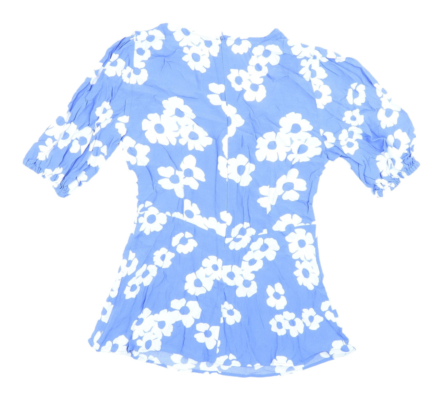 Marks & Spencer Women's Blue Floral Blouse, Size 8