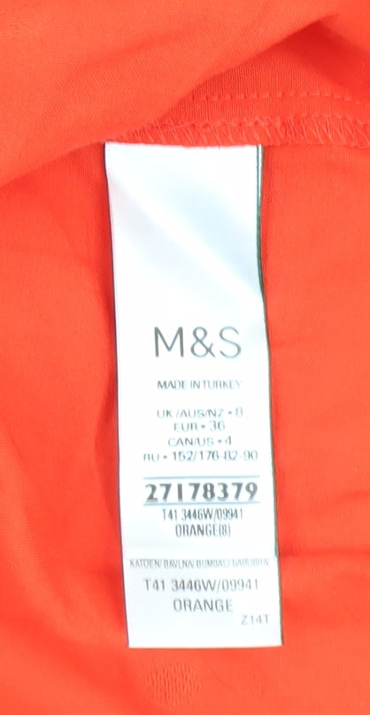 Marks and Spencer Women's Orange Blouse, Size 8