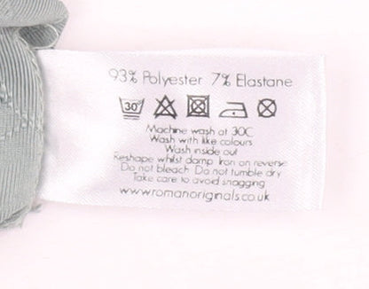 Brand and care label for Roman Women's Green Puff Sleeve Blouse, size 18