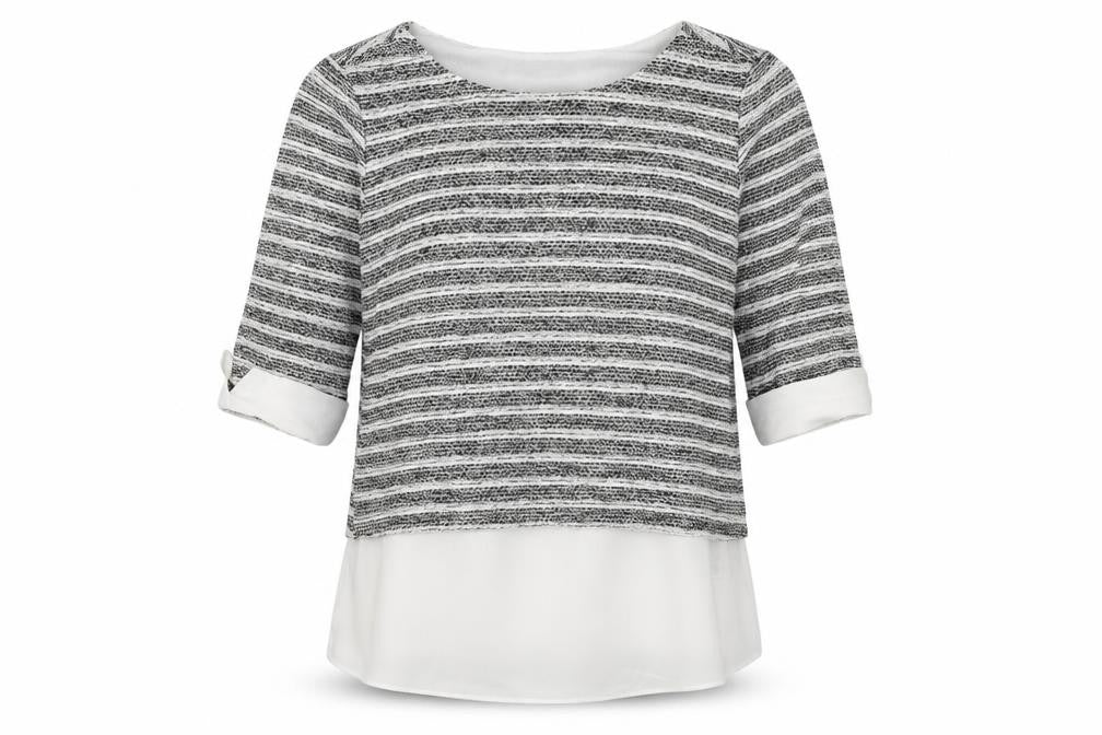 Wallis Women's Multicoloured Striped Tunic Blouse UK 10