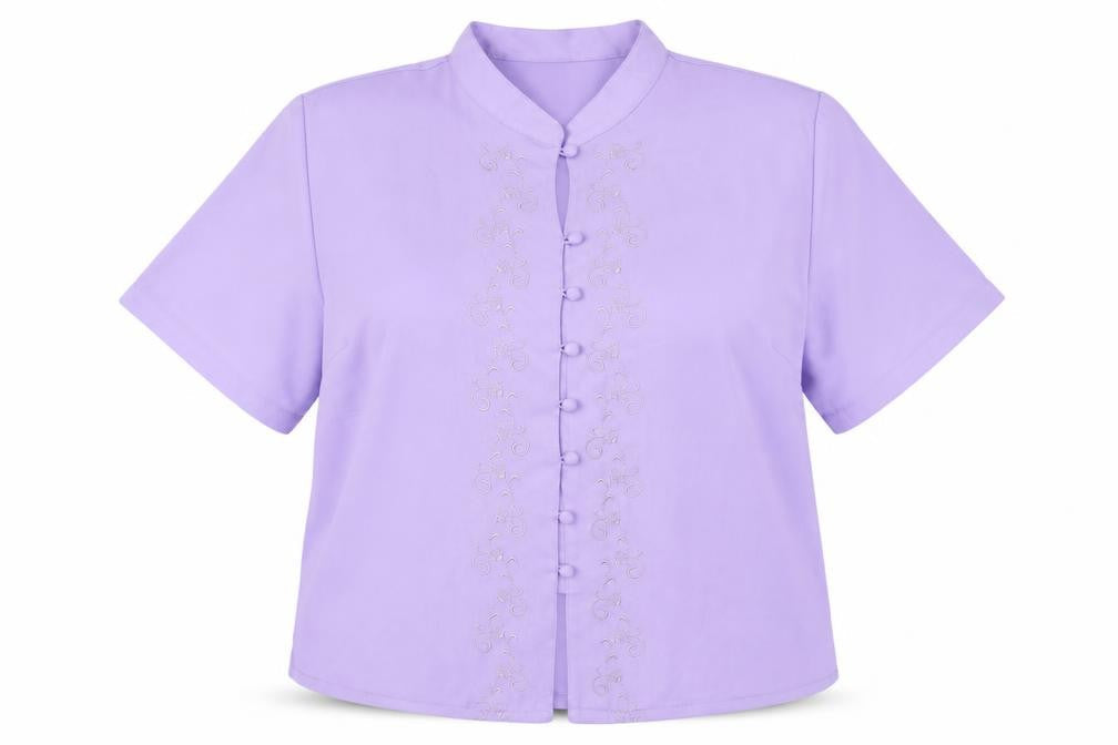 Isabelle Women's Purple Blouse Size 18 Short Sleeve