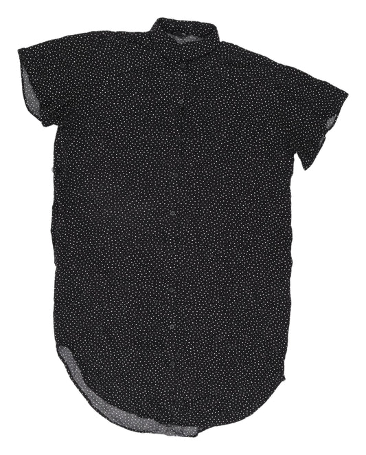 Monki Women's Black Polka Dot Shirt Dress, Size S