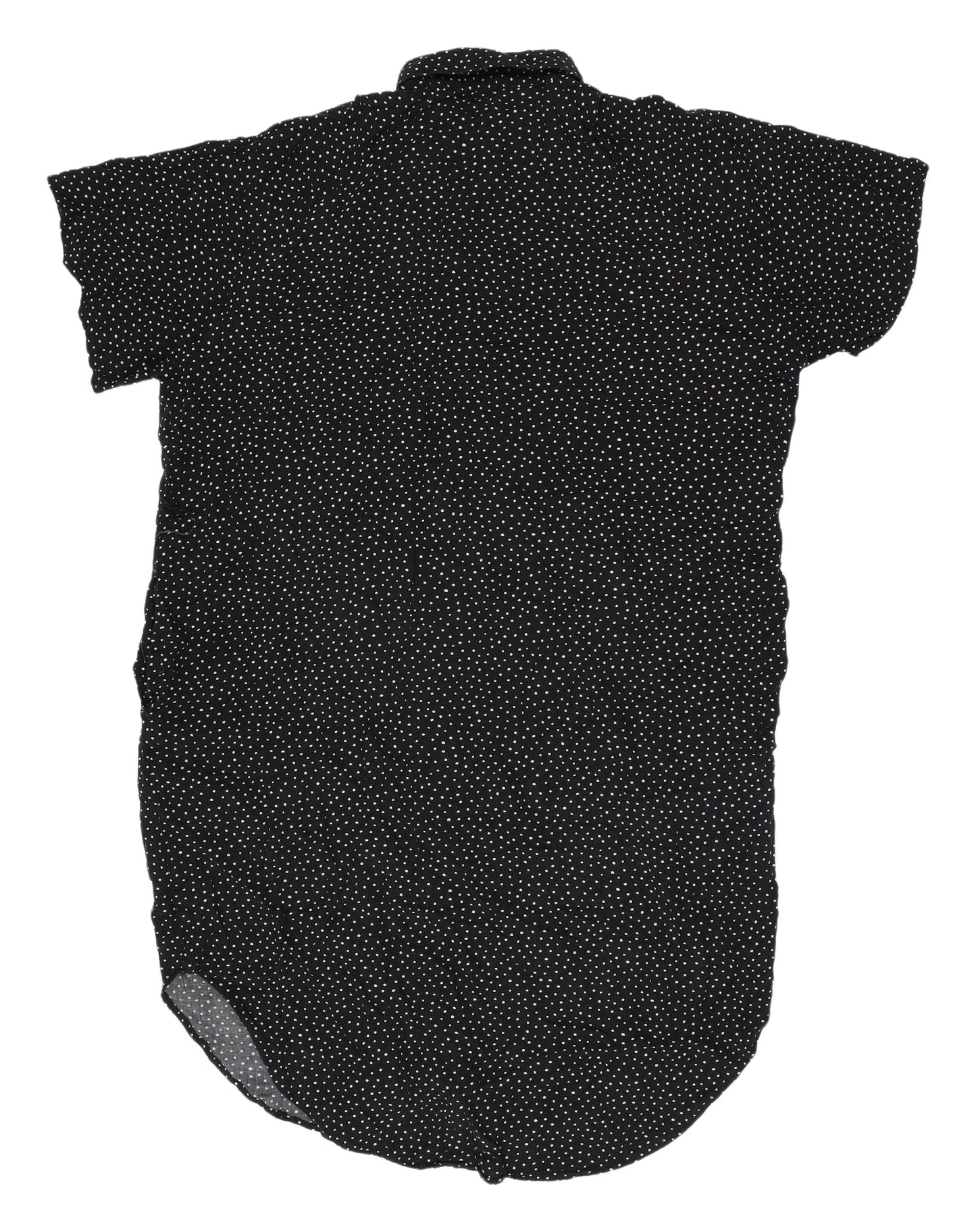 Monki Women's Black Polka Dot Shirt Dress, Size S
