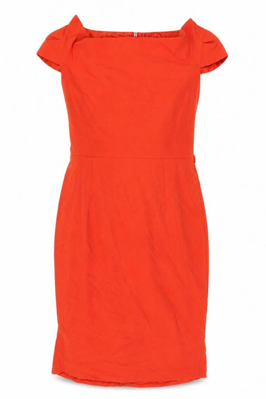 Next Women's Orange Cap Sleeve Sheath Dress Size 12