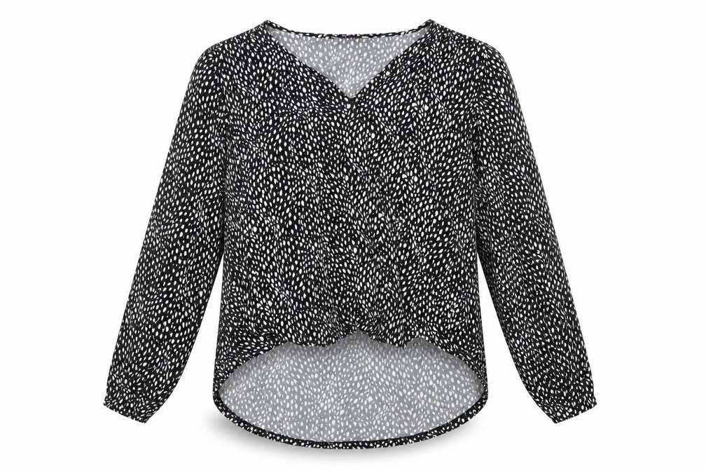 Oasis Women's Black Geometric Blouse, M