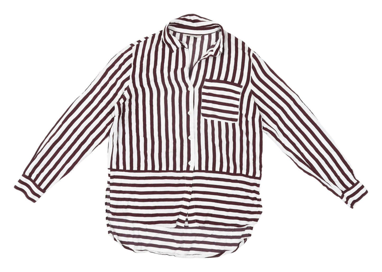 Next Women's Multicoloured Striped Button-Up Shirt