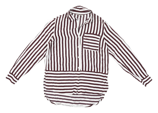 Next Women's Multicoloured Striped Button-Up Shirt