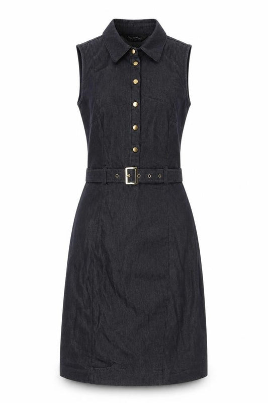 Miss Selfridge Women's Blue Denim Shirt Dress Size 4
