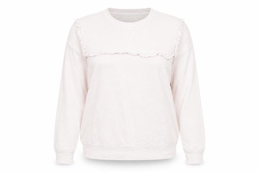 Marks and Spencer Women's Pink Ruffle Sweatshirt Size 12